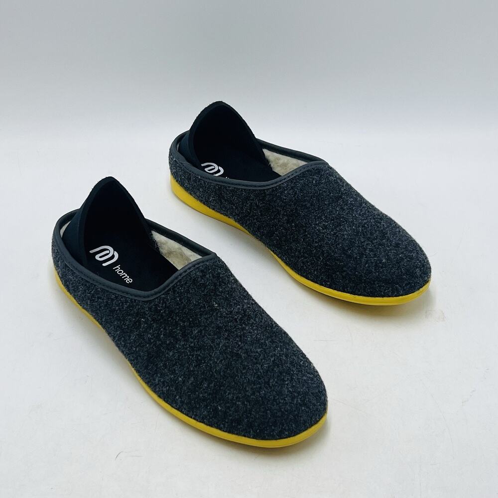Mahabis Women's 10.5-11 Slippers Wool Gray Yellow